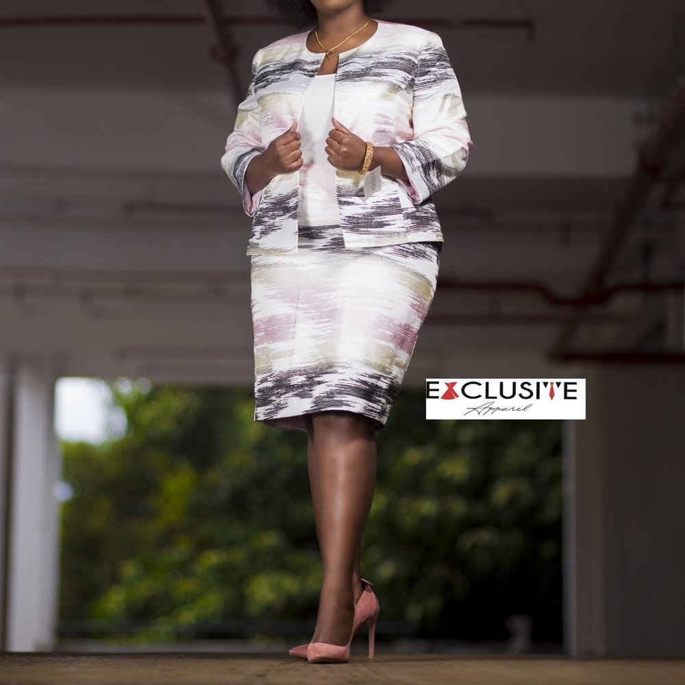 Kasper Ombre Jacquard Pencil Skirt